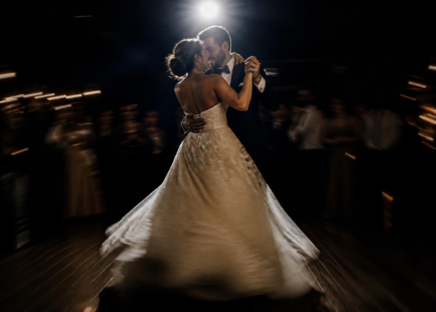 First dance under a spotlight